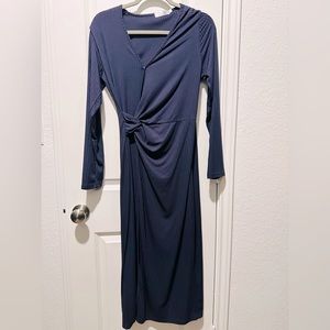 Blue maxi wrap dress size medium